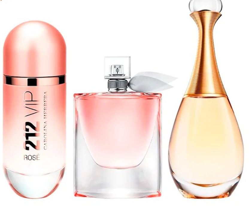 Perfumes 212 Vip Rosé + La Vie Est Belle + J’adore In Joy