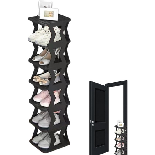 6-tier plastic shoe rack