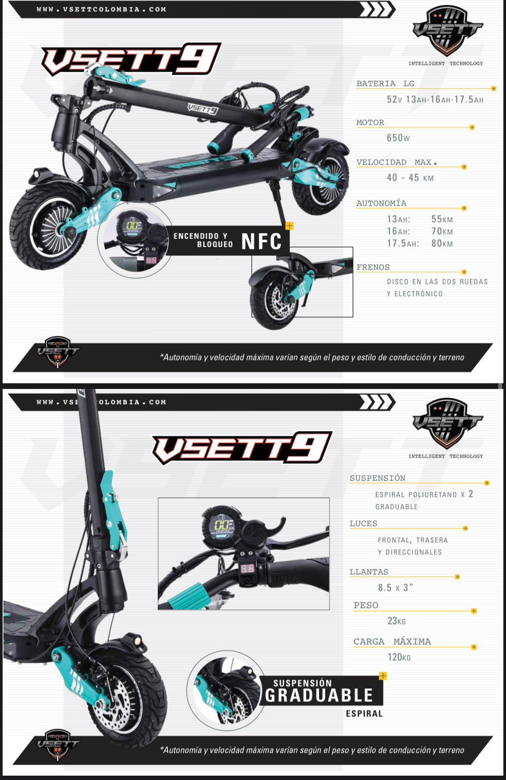 Scooter Eléctrica Vsett 9