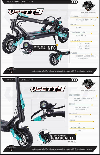 Scooter Eléctrica Vsett 9